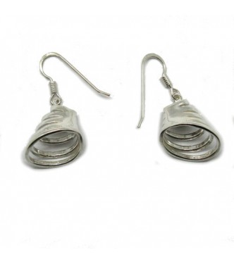 E000748 Stylish dangling sterling silver earrings solid 925 Empress